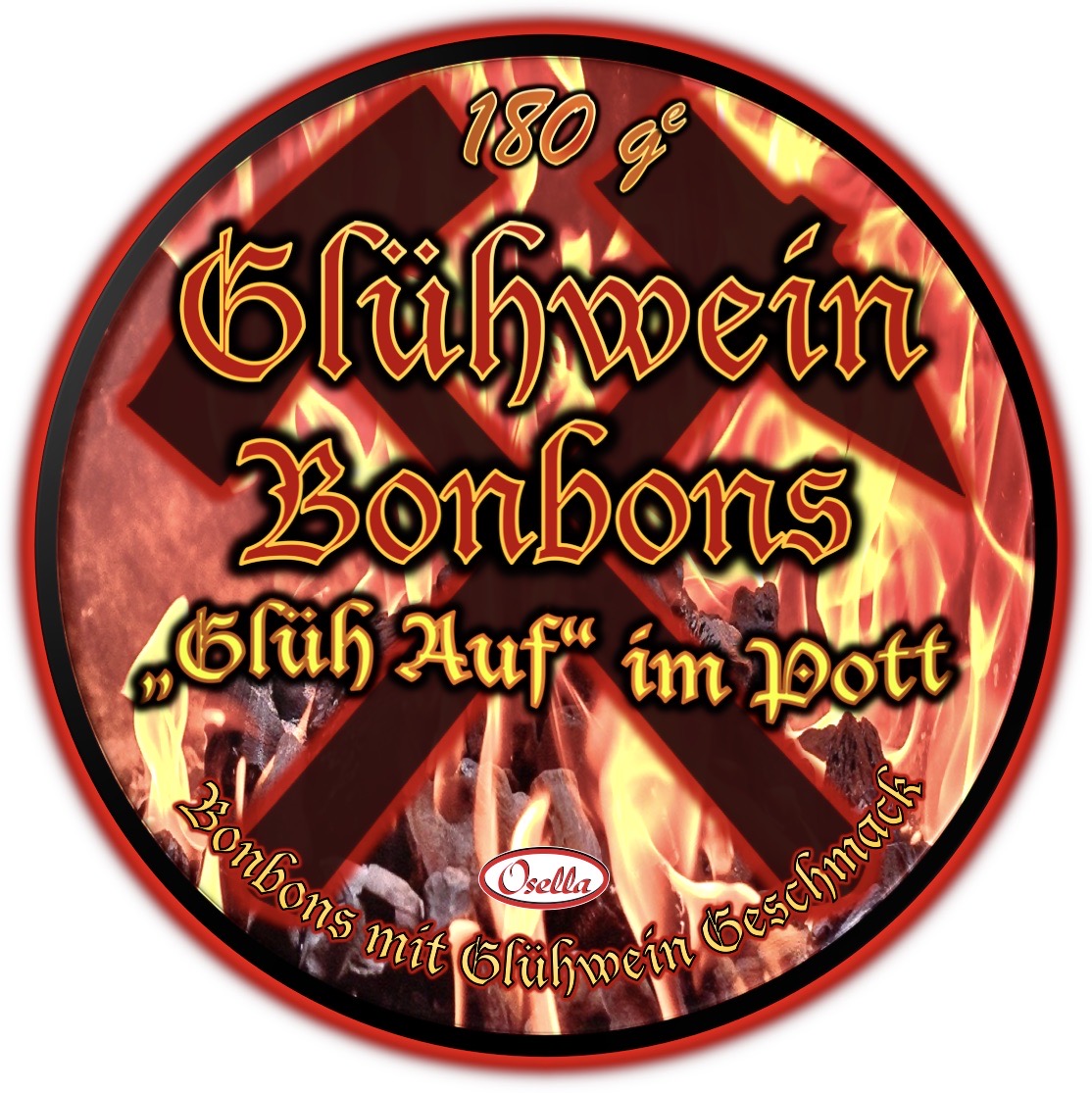 Osella Bonbons Etiketten - Glühwein Bonbons